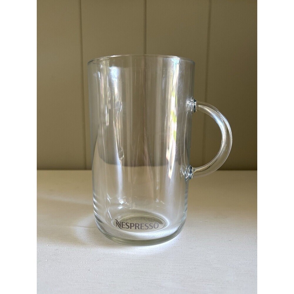 Nespresso Large Vertuo Clear Glass Coffee Mug 20 oz Made in France